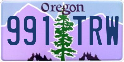 OR license plate 991TRW