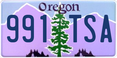 OR license plate 991TSA