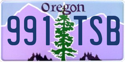 OR license plate 991TSB