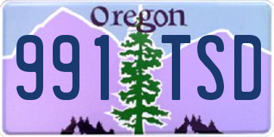 OR license plate 991TSD