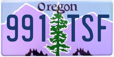 OR license plate 991TSF