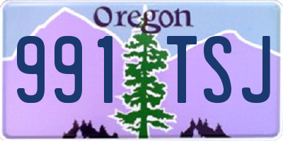 OR license plate 991TSJ