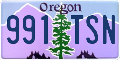 OR license plate 991TSN