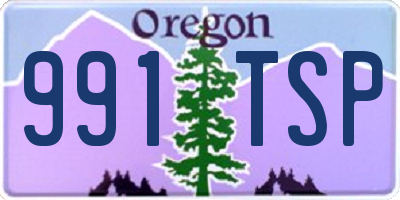 OR license plate 991TSP