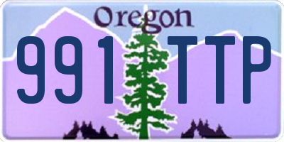 OR license plate 991TTP