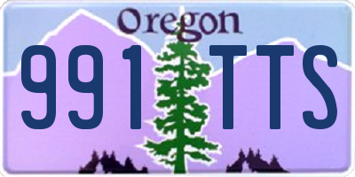 OR license plate 991TTS