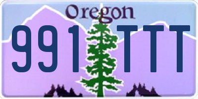 OR license plate 991TTT