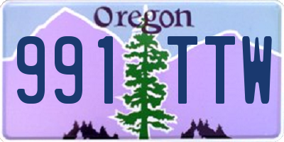 OR license plate 991TTW