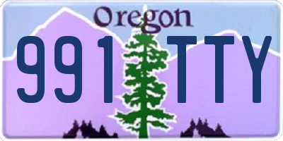 OR license plate 991TTY