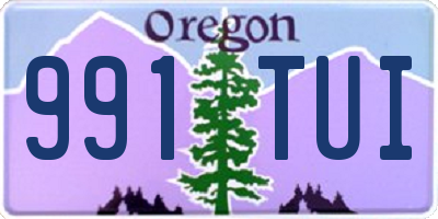 OR license plate 991TUI