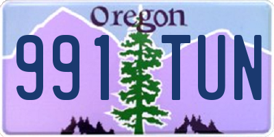 OR license plate 991TUN