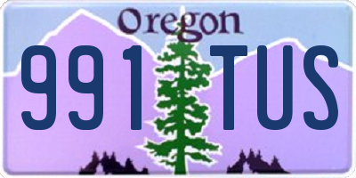 OR license plate 991TUS