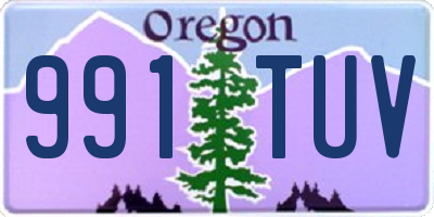 OR license plate 991TUV