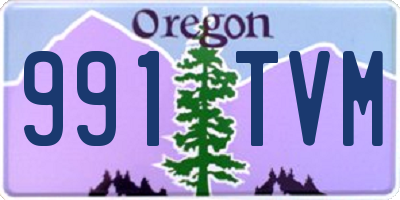 OR license plate 991TVM