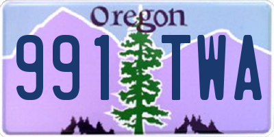 OR license plate 991TWA