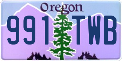 OR license plate 991TWB