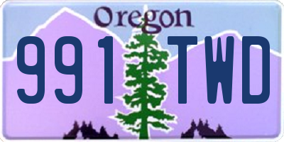 OR license plate 991TWD