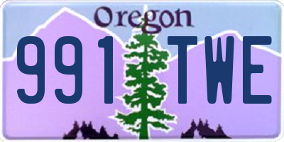 OR license plate 991TWE