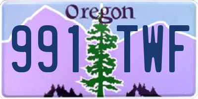 OR license plate 991TWF