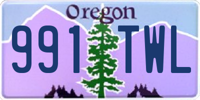 OR license plate 991TWL