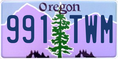 OR license plate 991TWM