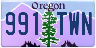 OR license plate 991TWN