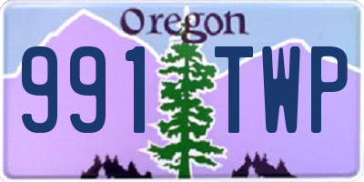OR license plate 991TWP