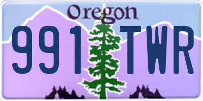 OR license plate 991TWR