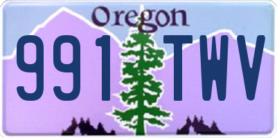 OR license plate 991TWV