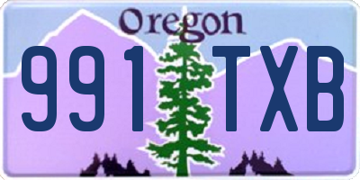 OR license plate 991TXB
