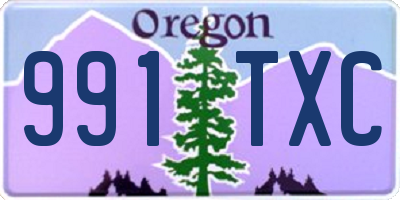 OR license plate 991TXC