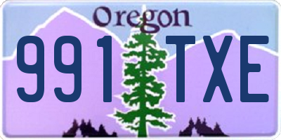 OR license plate 991TXE