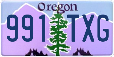 OR license plate 991TXG