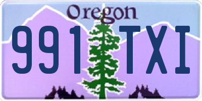 OR license plate 991TXI