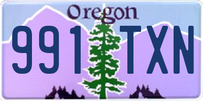 OR license plate 991TXN