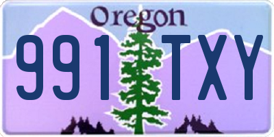 OR license plate 991TXY