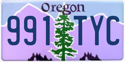 OR license plate 991TYC