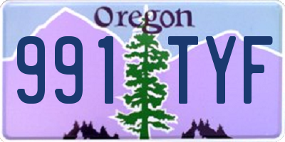 OR license plate 991TYF