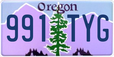 OR license plate 991TYG