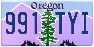 OR license plate 991TYI