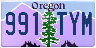 OR license plate 991TYM