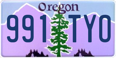 OR license plate 991TYO