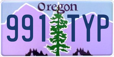 OR license plate 991TYP