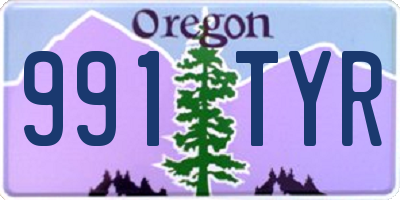 OR license plate 991TYR