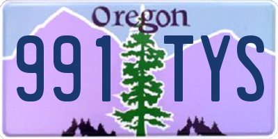 OR license plate 991TYS