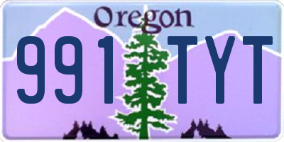 OR license plate 991TYT