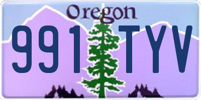 OR license plate 991TYV