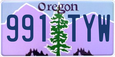 OR license plate 991TYW