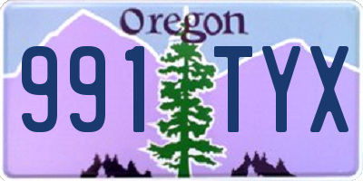 OR license plate 991TYX