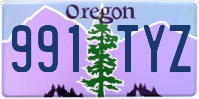 OR license plate 991TYZ